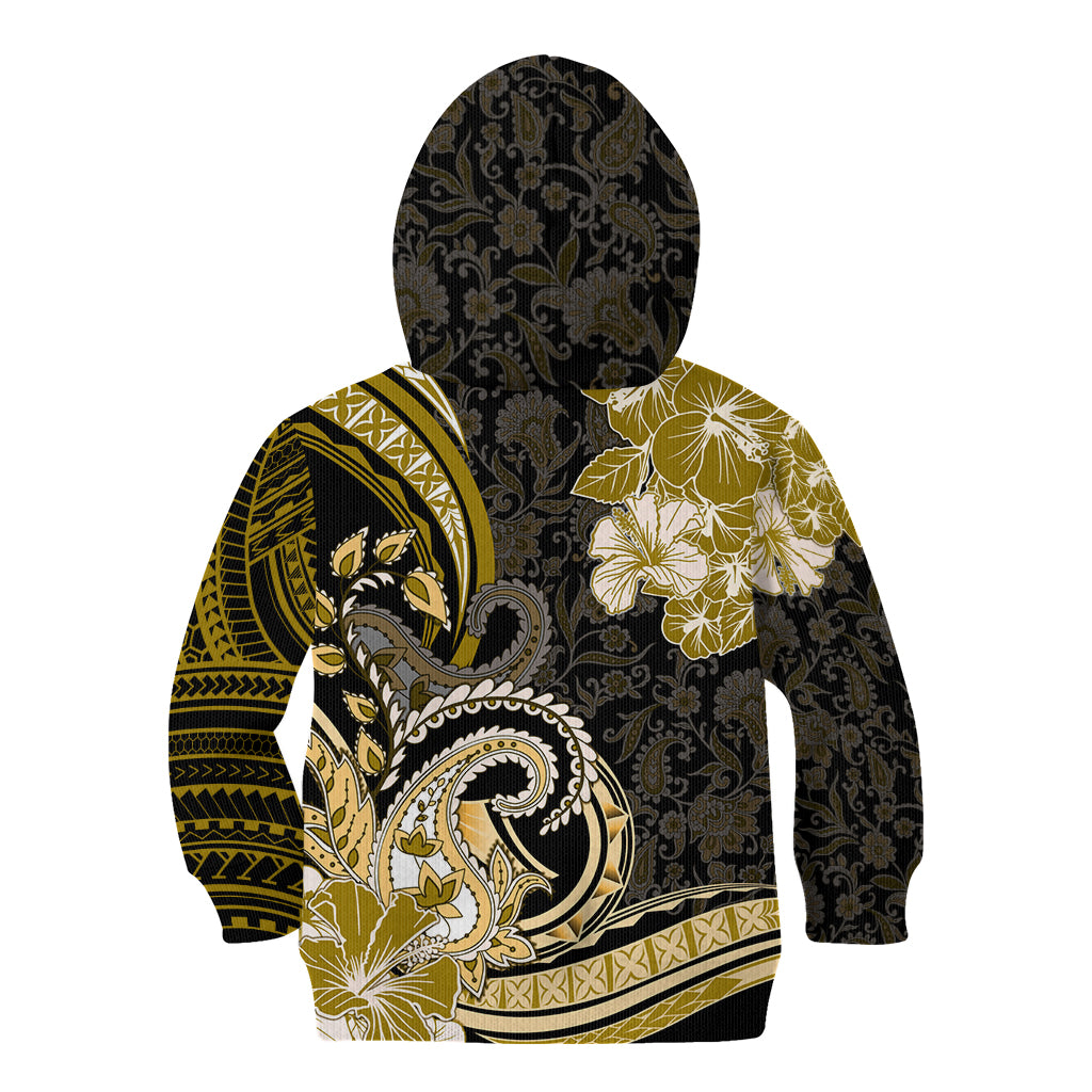 Polynesia Paisley Kid Hoodie Mix Gold Polynesian Pattern LT05 - Polynesian Pride