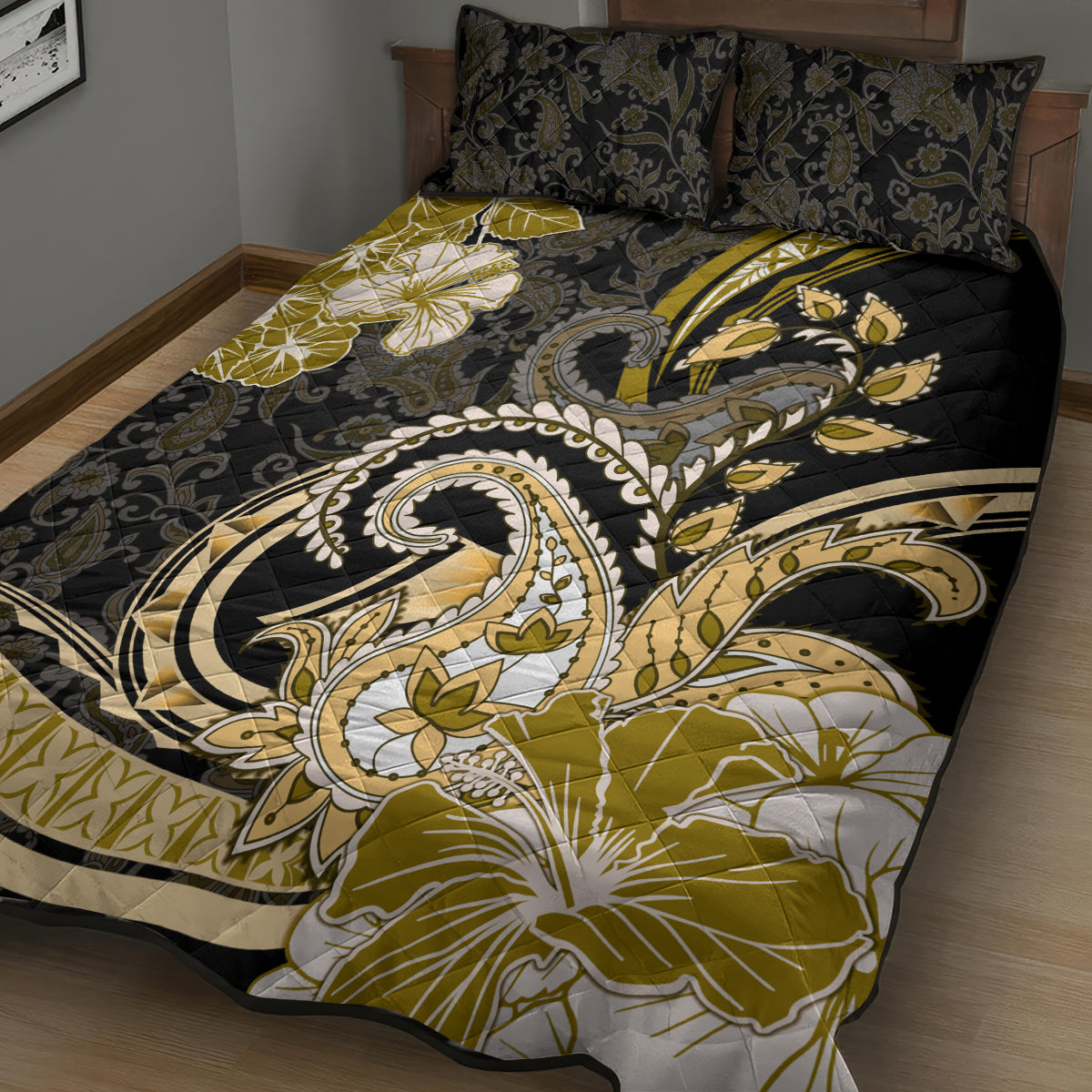 Polynesia Paisley Quilt Bed Set Mix Gold Polynesian Pattern LT05 - Polynesian Pride