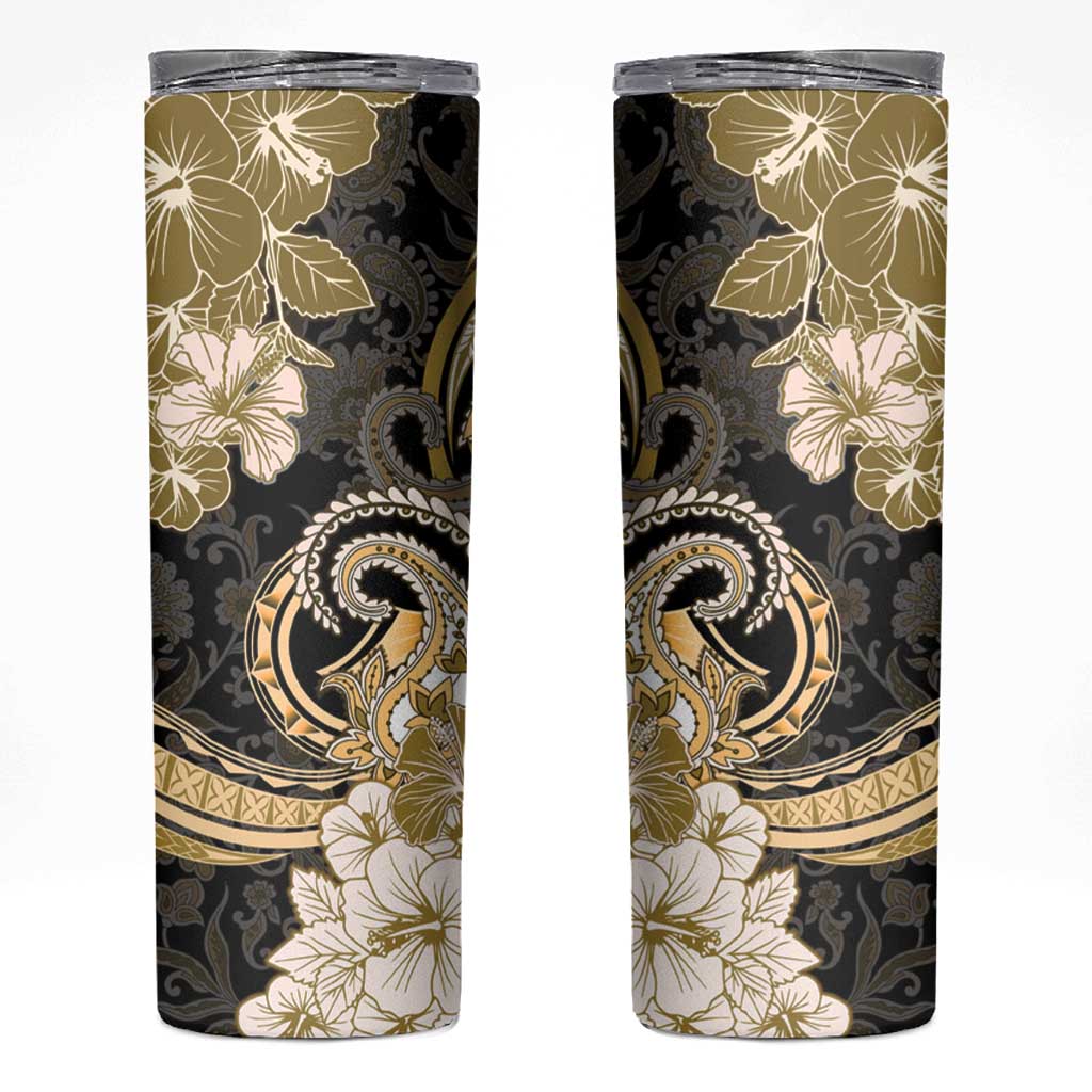 Polynesia Paisley Skinny Tumbler Mix Gold Polynesian Pattern