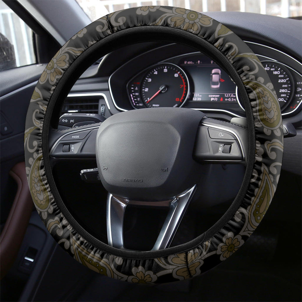 Polynesia Paisley Steering Wheel Cover Mix Gold Polynesian Pattern LT05 - Polynesian Pride