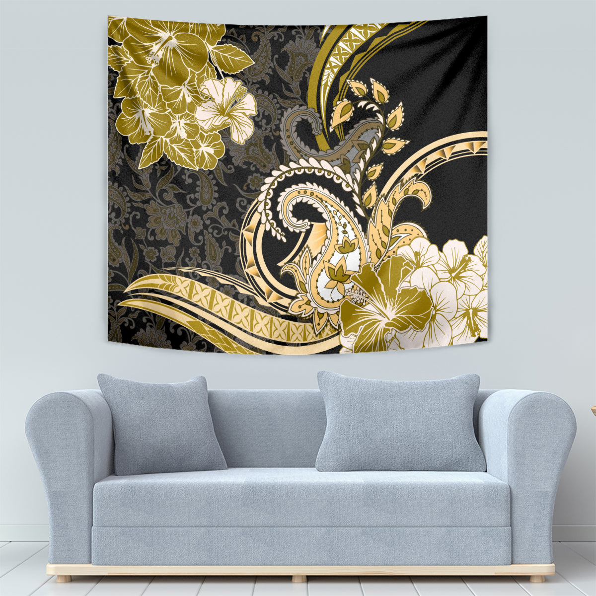 Polynesia Paisley Tapestry Mix Gold Polynesian Pattern LT05 - Polynesian Pride