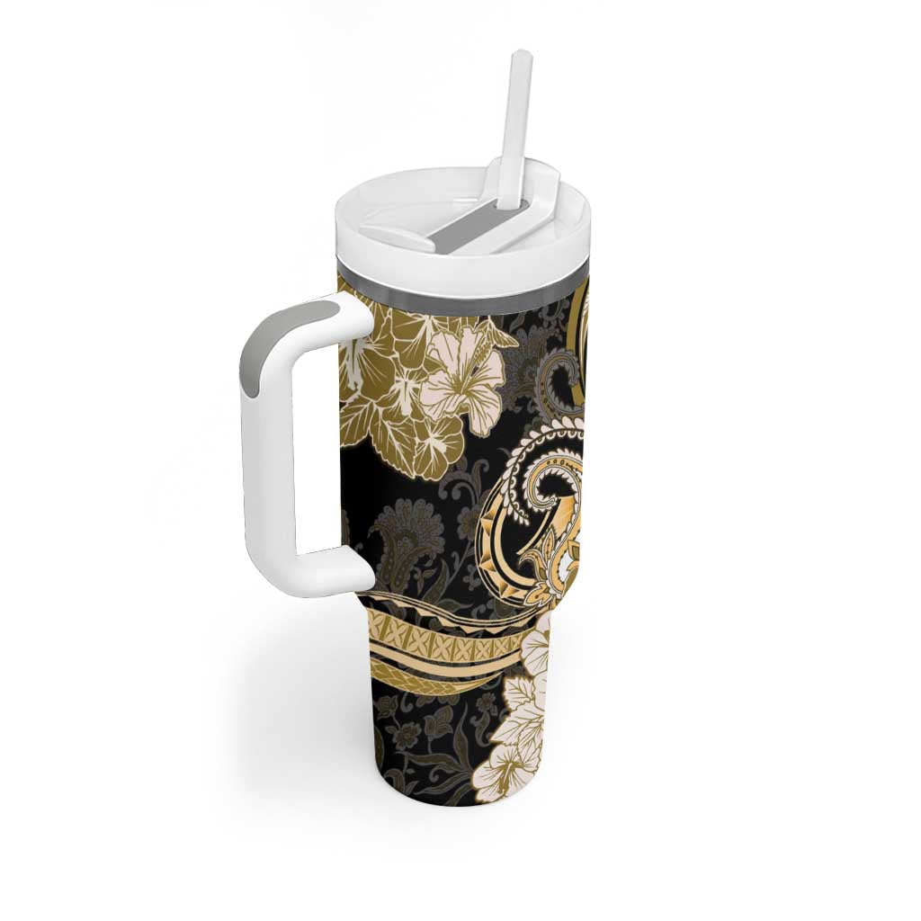 Polynesia Paisley Tumbler With Handle Mix Gold Polynesian Pattern LT05 - Polynesian Pride