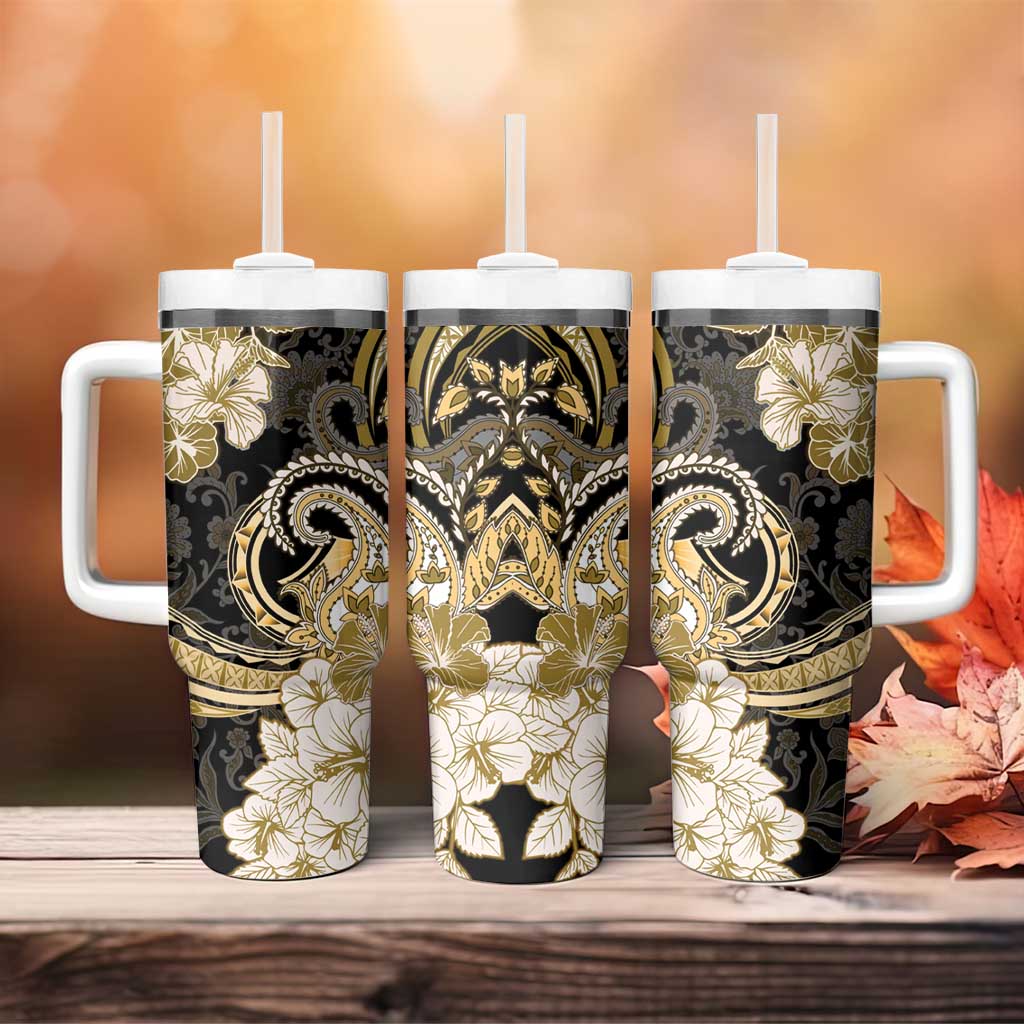 Polynesia Paisley Tumbler With Handle Mix Gold Polynesian Pattern LT05 - Polynesian Pride