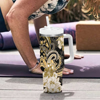 Polynesia Paisley Tumbler With Handle Mix Gold Polynesian Pattern LT05 - Polynesian Pride
