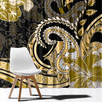 Polynesia Paisley Window Curtain Mix Gold Polynesian Pattern LT05 - Polynesian Pride