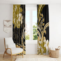 Polynesia Paisley Window Curtain Mix Gold Polynesian Pattern LT05 - Polynesian Pride