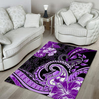 Polynesia Paisley Area Rug Mix Purple Polynesian Pattern
