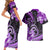 Polynesia Paisley Couples Matching Short Sleeve Bodycon Dress and Hawaiian Shirt Mix Purple Polynesian Pattern LT05 - Polynesian Pride