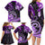 Polynesia Paisley Family Matching Long Sleeve Bodycon Dress and Hawaiian Shirt Mix Purple Polynesian Pattern LT05 - Polynesian Pride