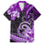 Polynesia Paisley Family Matching Off Shoulder Long Sleeve Dress and Hawaiian Shirt Mix Purple Polynesian Pattern LT05 Dad's Shirt - Short Sleeve Purple - Polynesian Pride