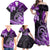 Polynesia Paisley Family Matching Off Shoulder Maxi Dress and Hawaiian Shirt Mix Purple Polynesian Pattern LT05 - Polynesian Pride