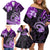 Polynesia Paisley Family Matching Off Shoulder Short Dress and Hawaiian Shirt Mix Purple Polynesian Pattern LT05 - Polynesian Pride