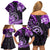 Polynesia Paisley Family Matching Off Shoulder Short Dress and Hawaiian Shirt Mix Purple Polynesian Pattern LT05 - Polynesian Pride