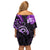 Polynesia Paisley Family Matching Off Shoulder Short Dress and Hawaiian Shirt Mix Purple Polynesian Pattern LT05 - Polynesian Pride