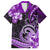 Polynesia Paisley Family Matching Short Sleeve Bodycon Dress and Hawaiian Shirt Mix Purple Polynesian Pattern LT05 Dad's Shirt - Short Sleeve Purple - Polynesian Pride