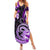 Polynesia Paisley Family Matching Summer Maxi Dress and Hawaiian Shirt Mix Purple Polynesian Pattern LT05 Mom's Dress Purple - Polynesian Pride