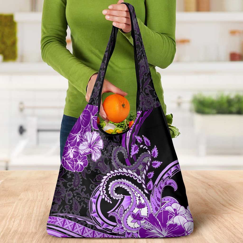 Polynesia Paisley Grocery Bag Mix Purple Polynesian Pattern LT05 - Polynesian Pride
