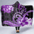 Polynesia Paisley Hooded Blanket Mix Purple Polynesian Pattern