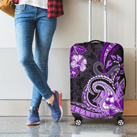 Polynesia Paisley Luggage Cover Mix Purple Polynesian Pattern