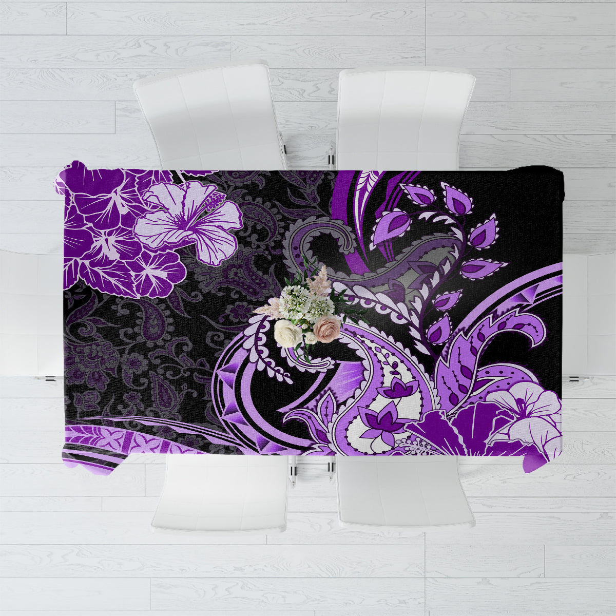 Polynesia Paisley Tablecloth Mix Purple Polynesian Pattern LT05 Purple - Polynesian Pride