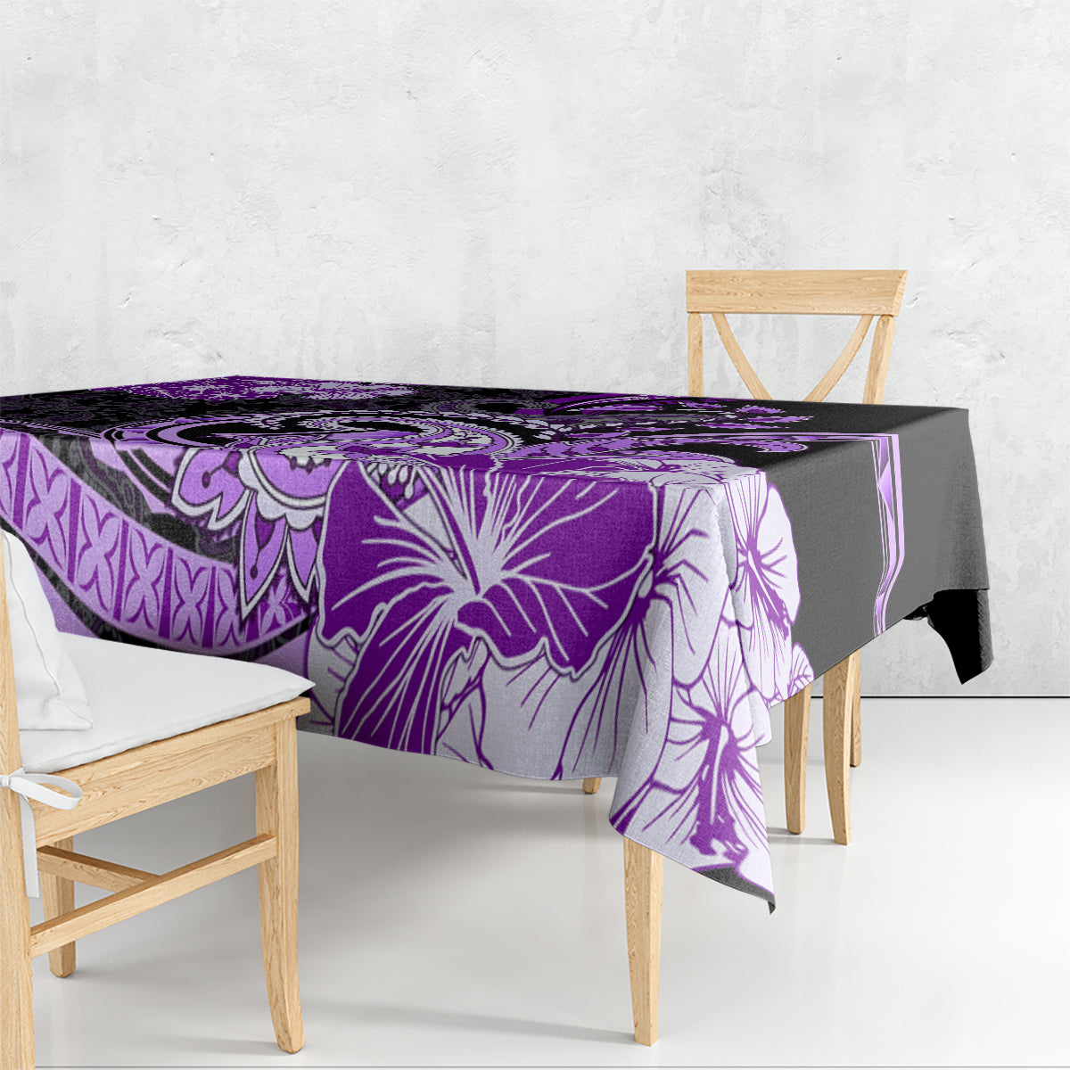 Polynesia Paisley Tablecloth Mix Purple Polynesian Pattern LT05 - Polynesian Pride