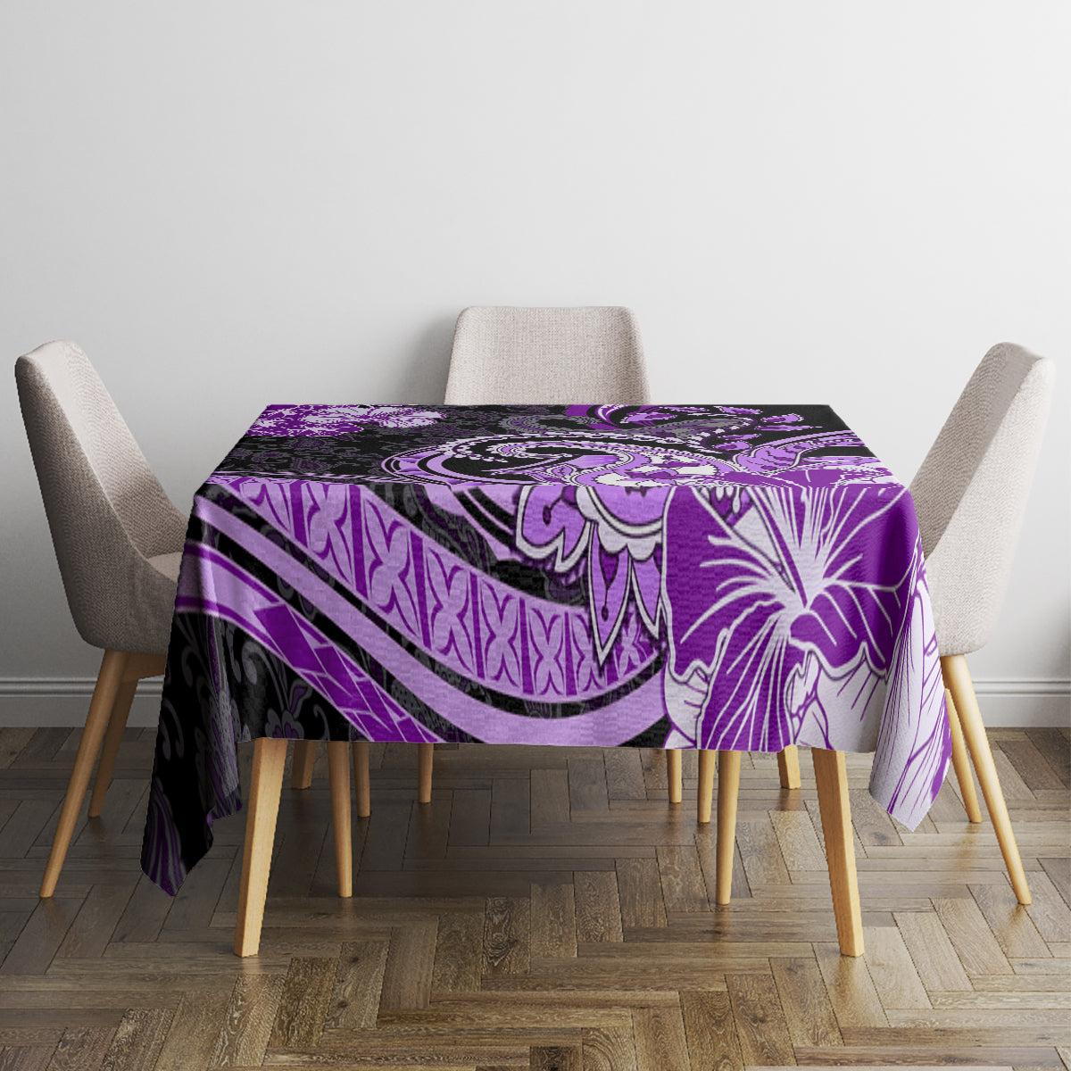 Polynesia Paisley Tablecloth Mix Purple Polynesian Pattern LT05 - Polynesian Pride