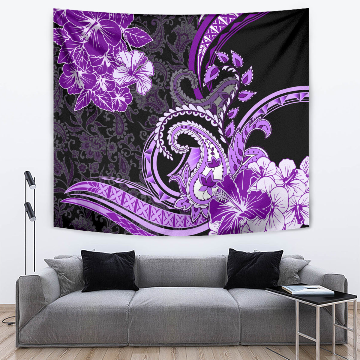 Polynesia Paisley Tapestry Mix Purple Polynesian Pattern LT05 Purple - Polynesian Pride