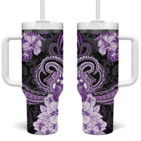 Polynesia Paisley Tumbler With Handle Mix Purple Polynesian Pattern LT05 One Size: 40 oz Purple - Polynesian Pride