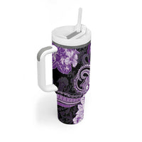 Polynesia Paisley Tumbler With Handle Mix Purple Polynesian Pattern LT05 - Polynesian Pride