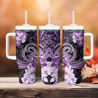 Polynesia Paisley Tumbler With Handle Mix Purple Polynesian Pattern LT05 - Polynesian Pride