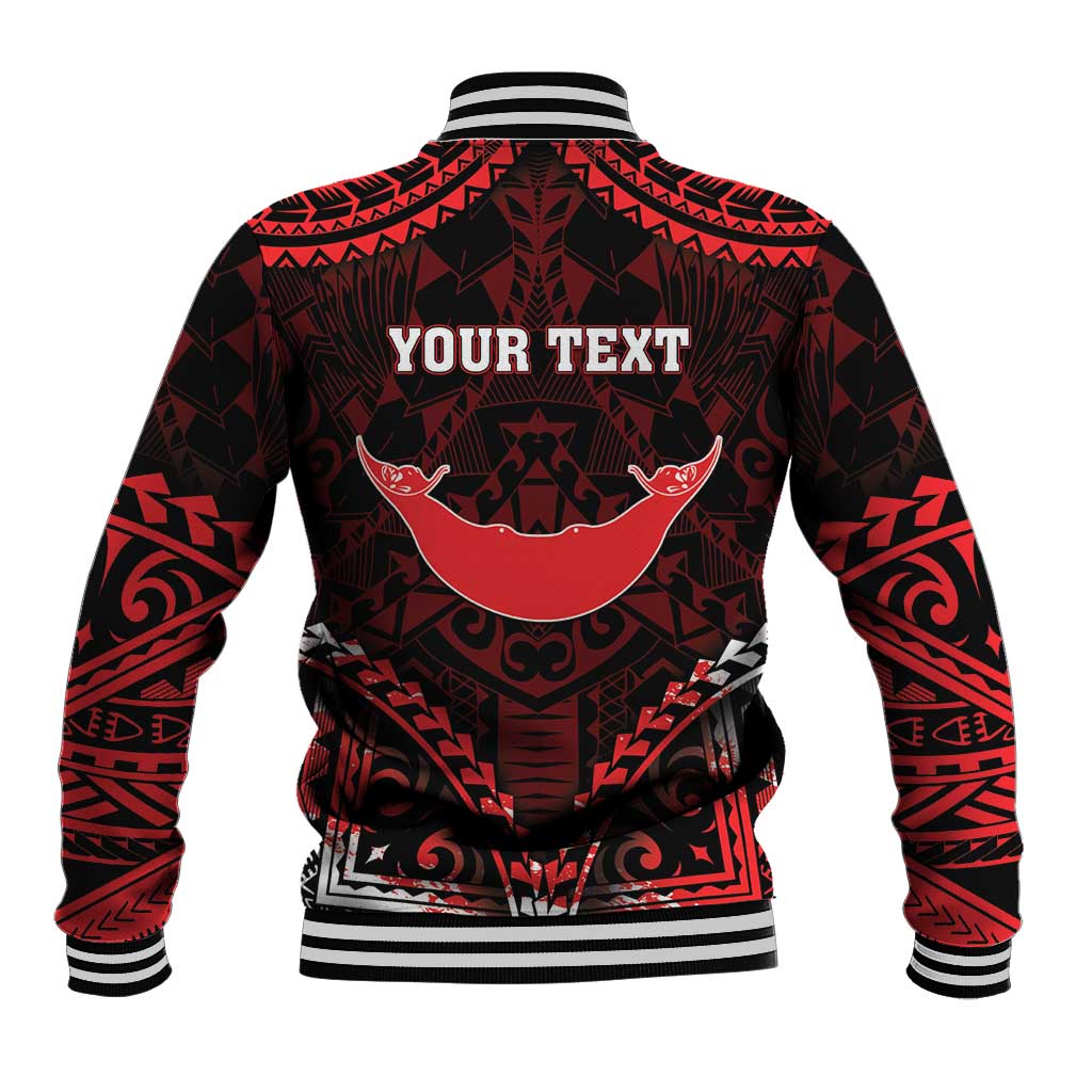 Personalised Easter Island Baseball Jacket Polynesian Pattern Emblem LT05 - Polynesian Pride