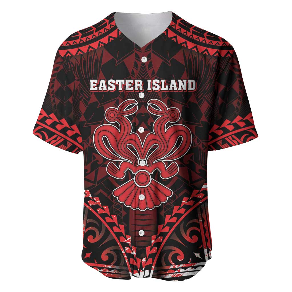 Personalised Easter Island Baseball Jersey Polynesian Pattern Emblem