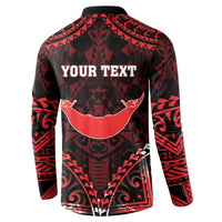 Personalised Easter Island Button Sweatshirt Polynesian Pattern Emblem LT05 - Polynesian Pride