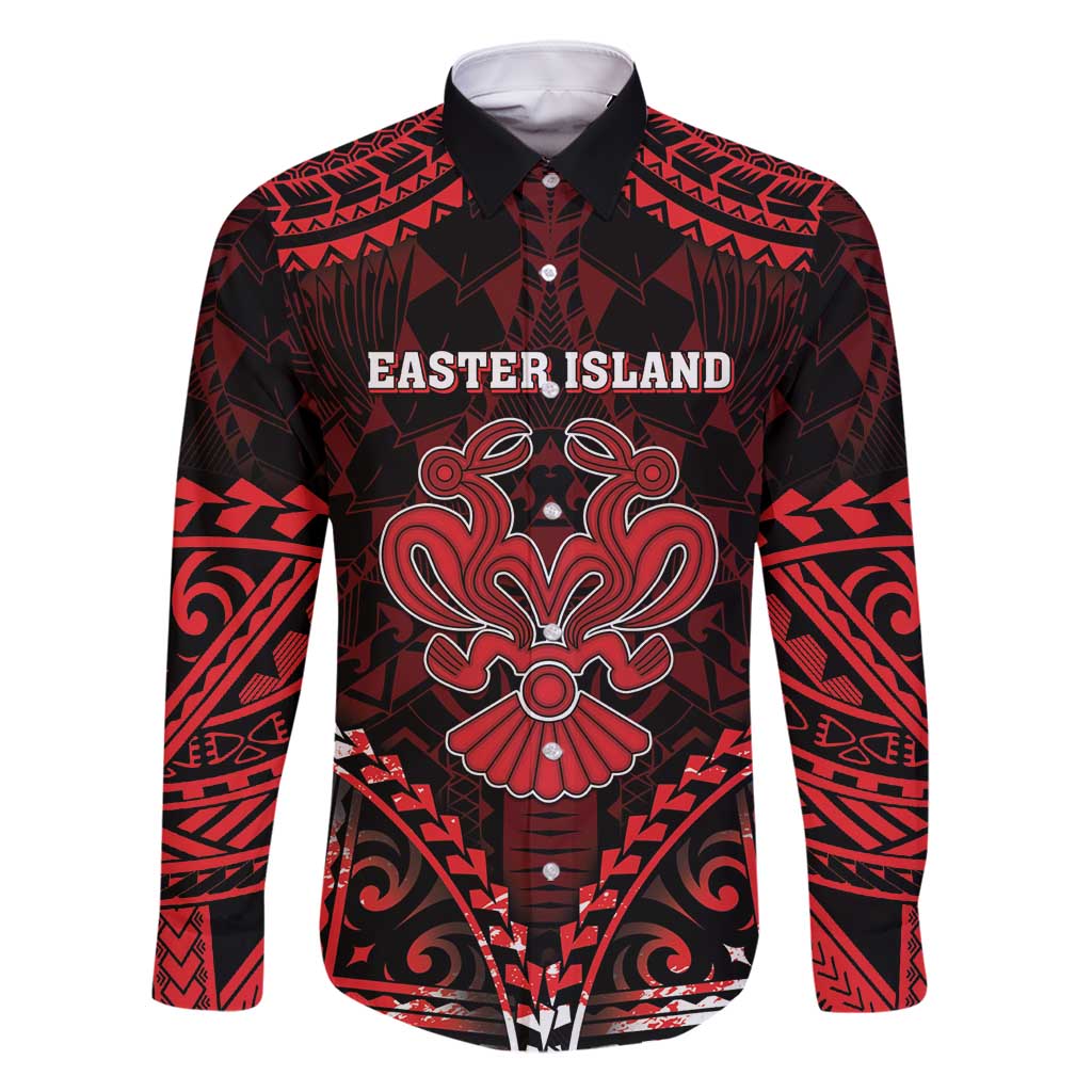 Personalised Easter Island Family Matching Long Sleeve Bodycon Dress and Hawaiian Shirt Polynesian Pattern Emblem