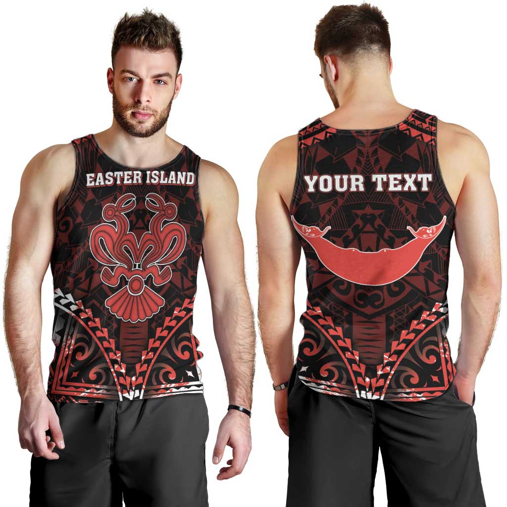 Personalised Easter Island Men Tank Top Polynesian Pattern Emblem LT05 - Polynesian Pride