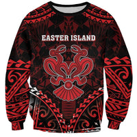 Personalised Easter Island Sweatshirt Polynesian Pattern Emblem LT05 Unisex Black - Polynesian Pride