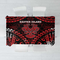 Easter Island Tablecloth Polynesian Pattern Emblem LT05 Black - Polynesian Pride