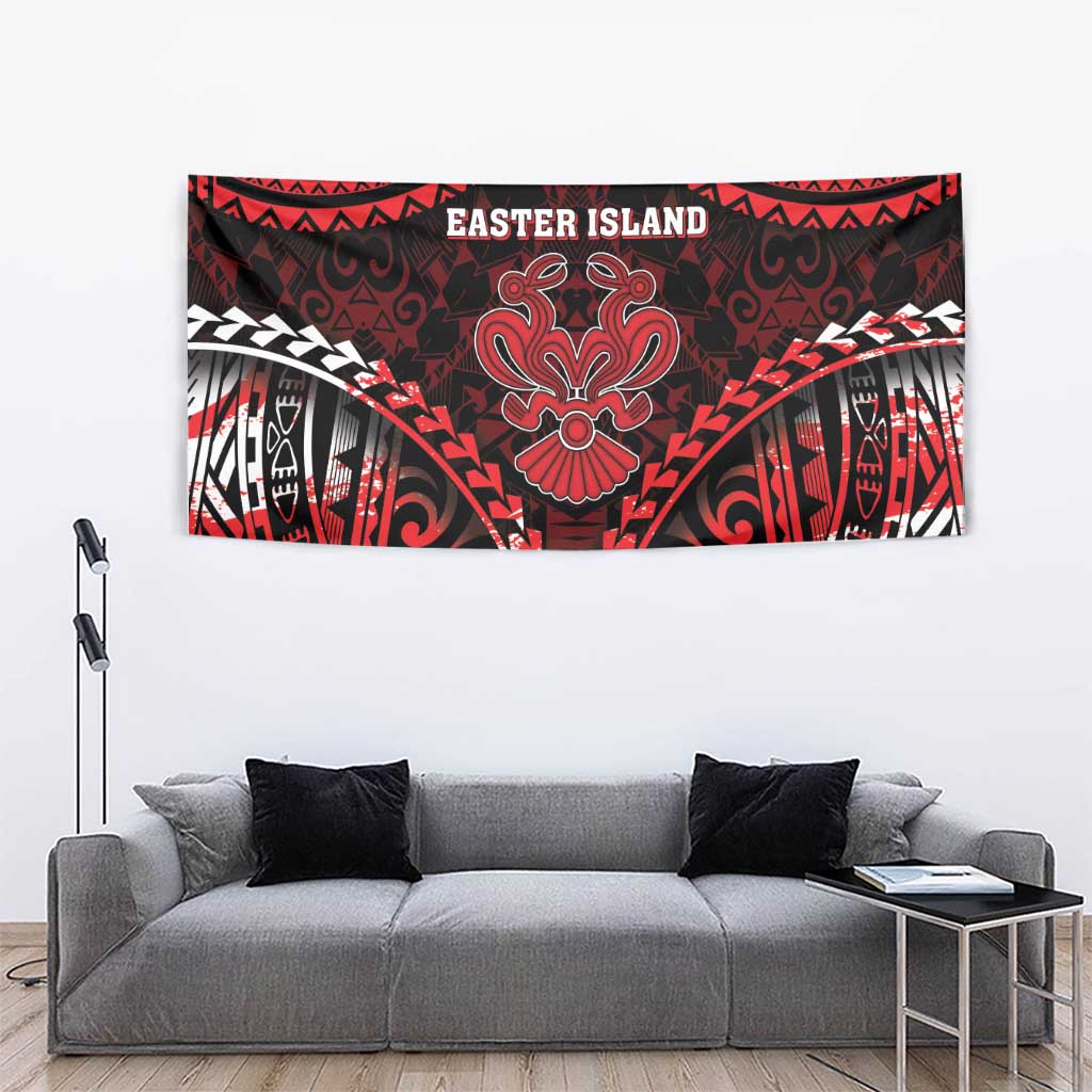 Easter Island Tapestry Polynesian Pattern Emblem