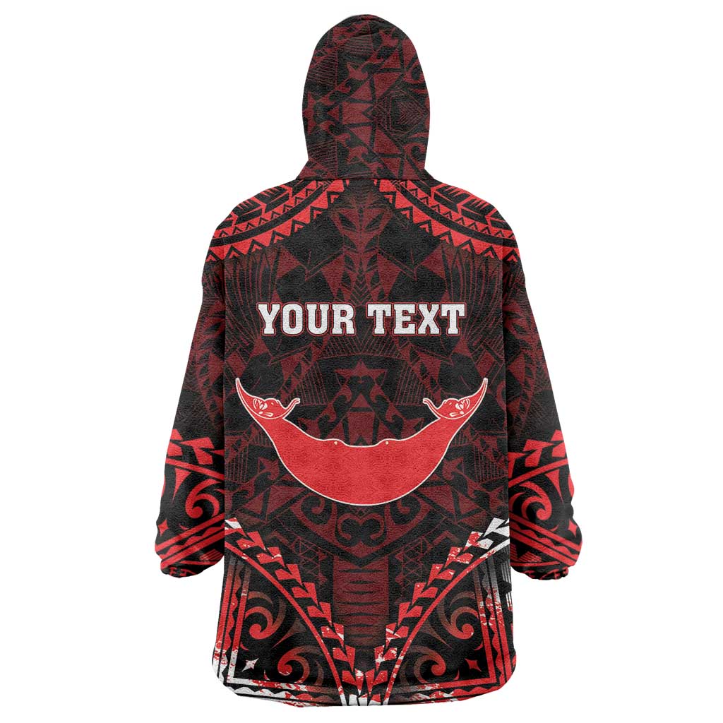 Personalised Easter Island Wearable Blanket Hoodie Polynesian Pattern Emblem LT05 - Polynesian Pride