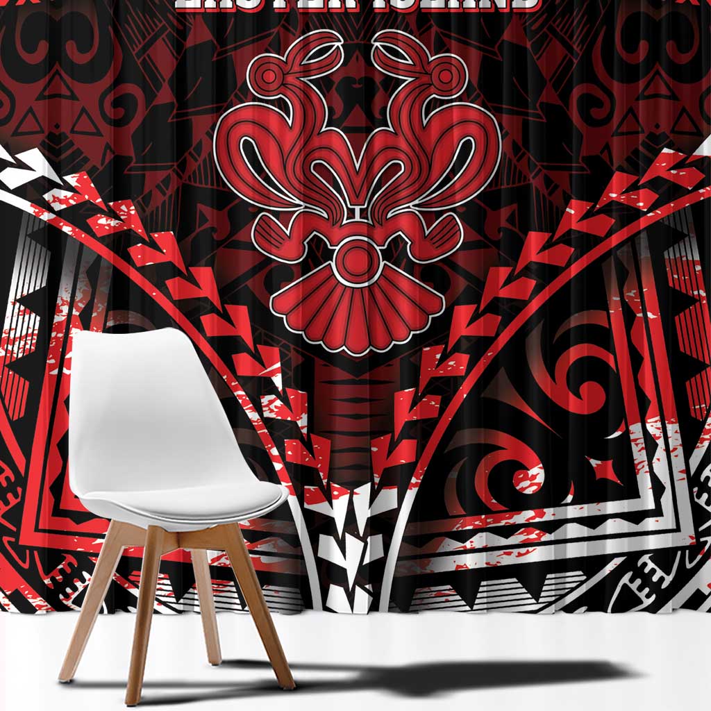 Easter Island Window Curtain Polynesian Pattern Emblem LT05 - Polynesian Pride