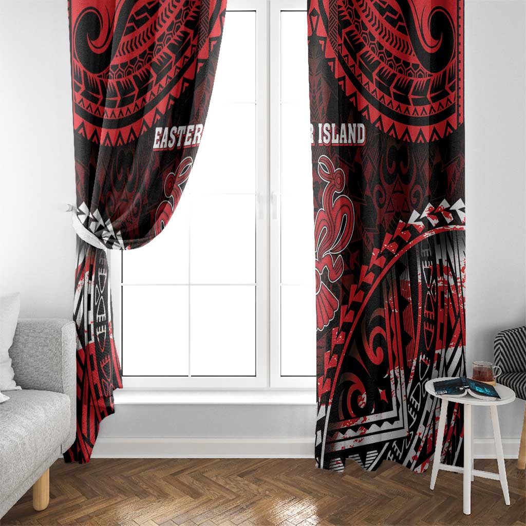 Easter Island Window Curtain Polynesian Pattern Emblem LT05 - Polynesian Pride