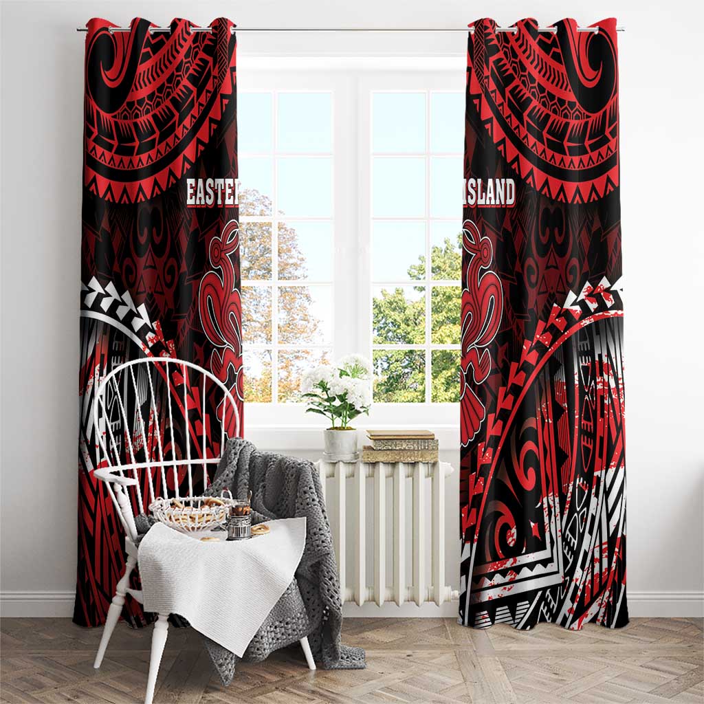 Easter Island Window Curtain Polynesian Pattern Emblem LT05 - Polynesian Pride