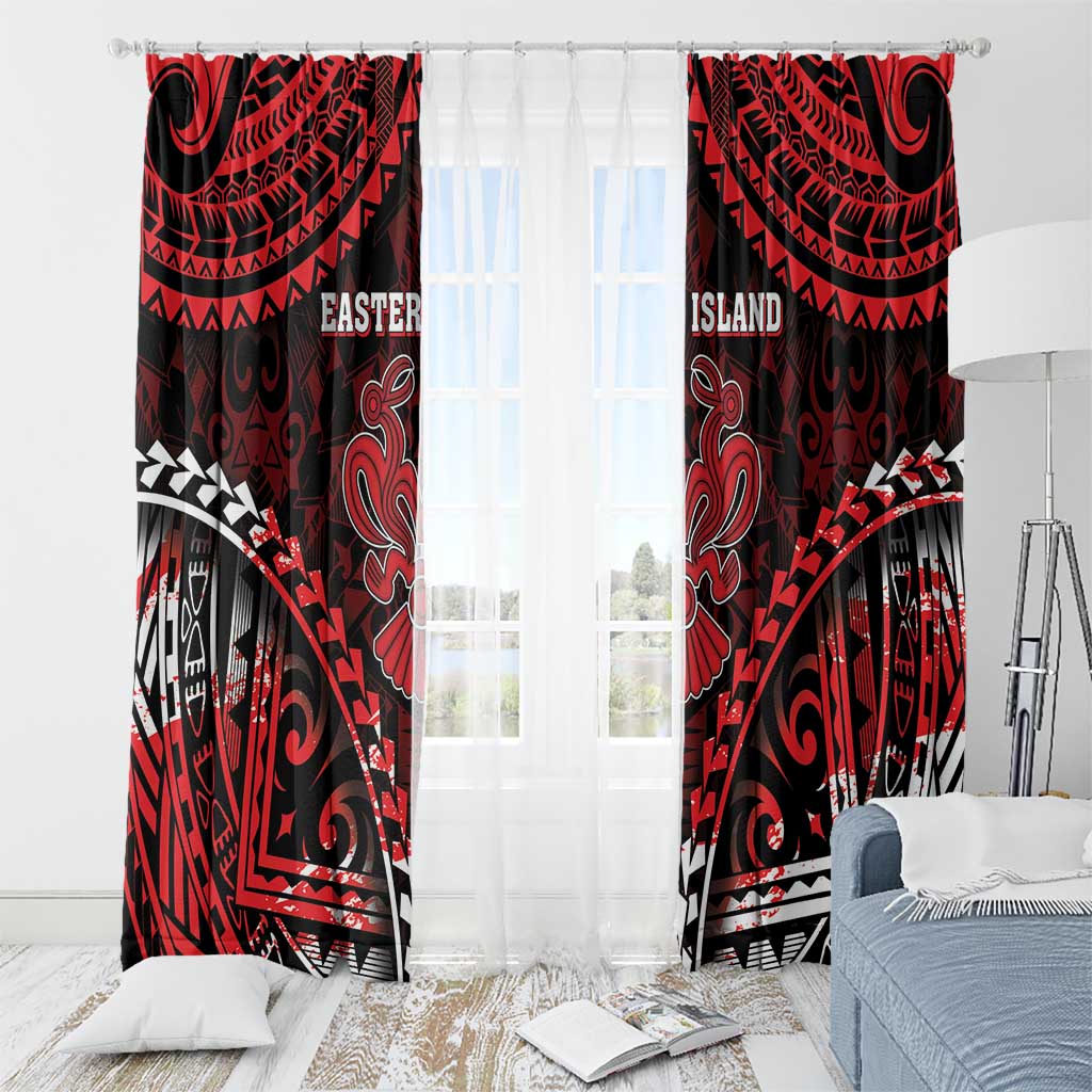 Easter Island Window Curtain Polynesian Pattern Emblem LT05 - Polynesian Pride
