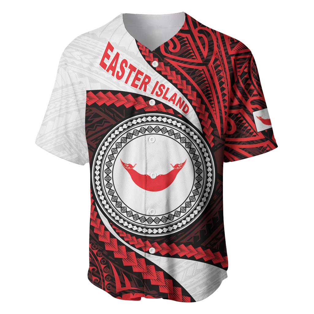 Easter Island Baseball Jersey Moai Statues Polynesian Style