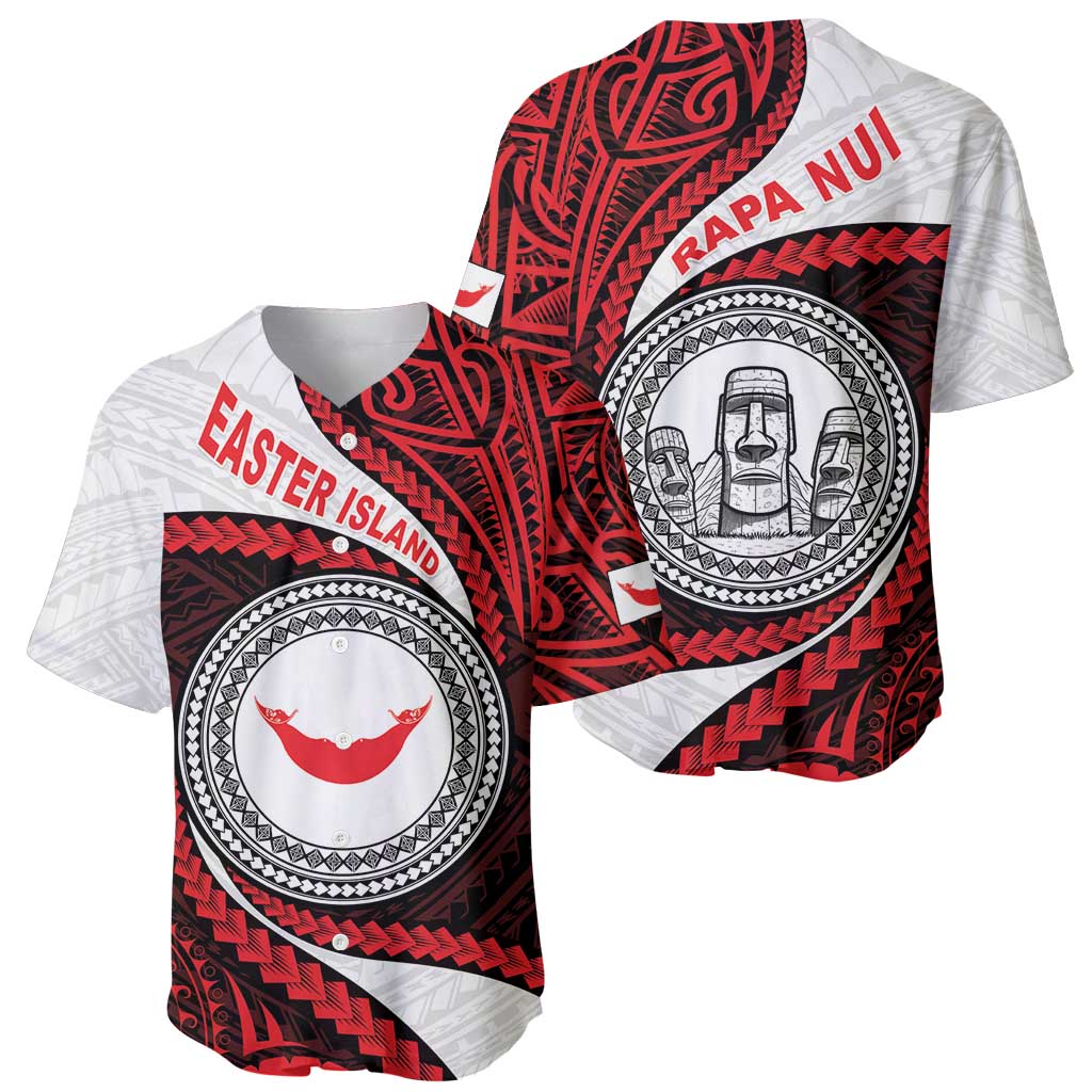Easter Island Baseball Jersey Moai Statues Polynesian Style