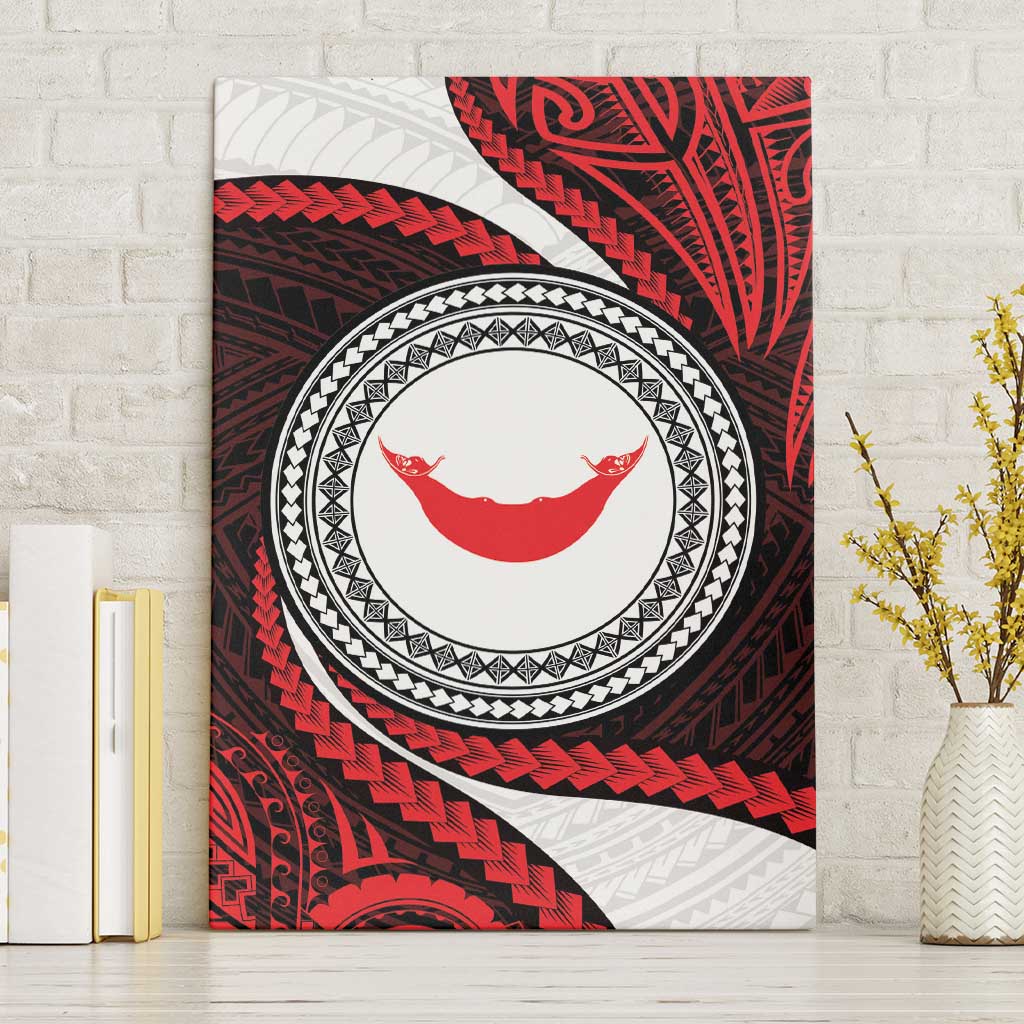 Easter Island Canvas Wall Art Moai Statues Polynesian Style LT05 Without Frame Red - Polynesian Pride