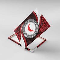 Easter Island Canvas Wall Art Moai Statues Polynesian Style LT05 With Frame Red - Polynesian Pride