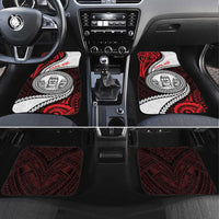 Easter Island Car Mats Moai Statues Polynesian Style LT05 Set 4pcs Red - Polynesian Pride