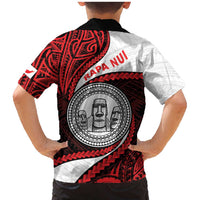 Easter Island Family Matching Mermaid Dress and Hawaiian Shirt Moai Statues Polynesian Style