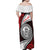 Easter Island Family Matching Off Shoulder Maxi Dress and Hawaiian Shirt Moai Statues Polynesian Style